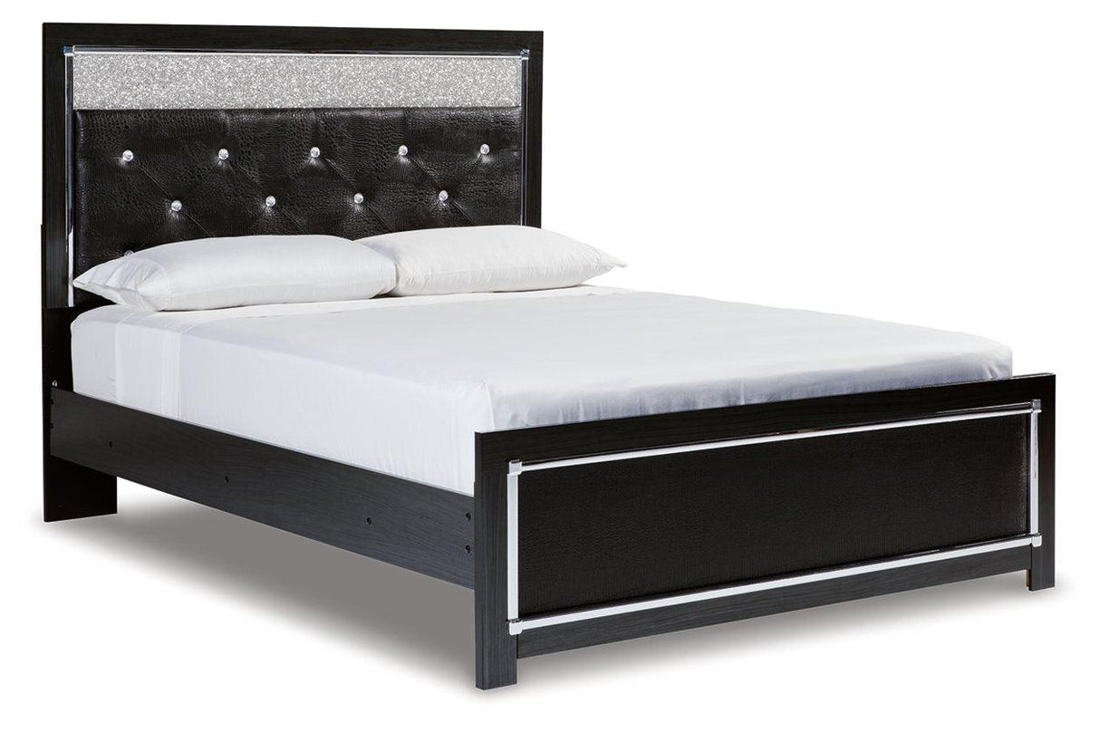 Kaydell Black Queen Upholstered Panel Bed by Ashley at Eve Furniture