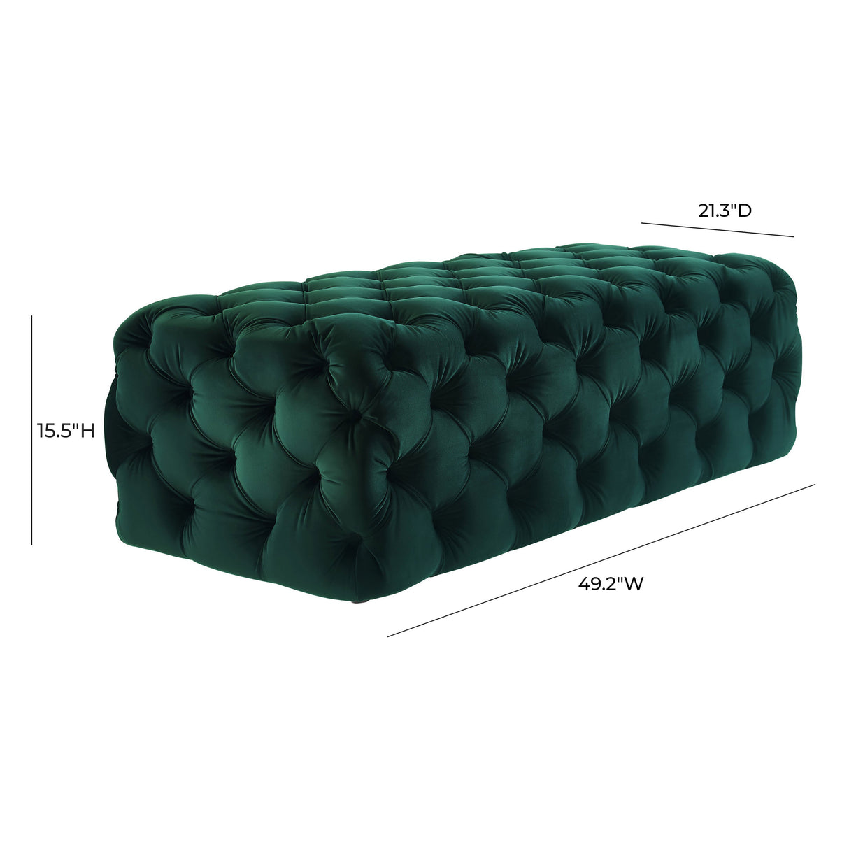 Kaylee Velvet Ottoman by TOV Furniture at Eve Furniture