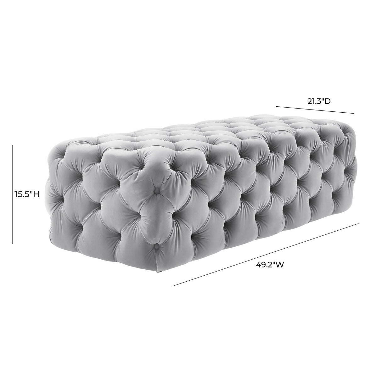 Kaylee Velvet Ottoman by TOV Furniture at Eve Furniture