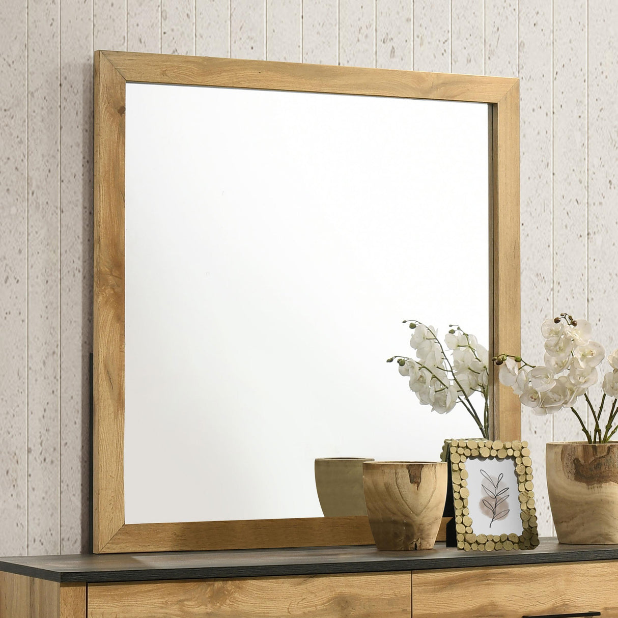 Kaywood Natural Pine Dresser Mirror by Coaster at Eve Furniture