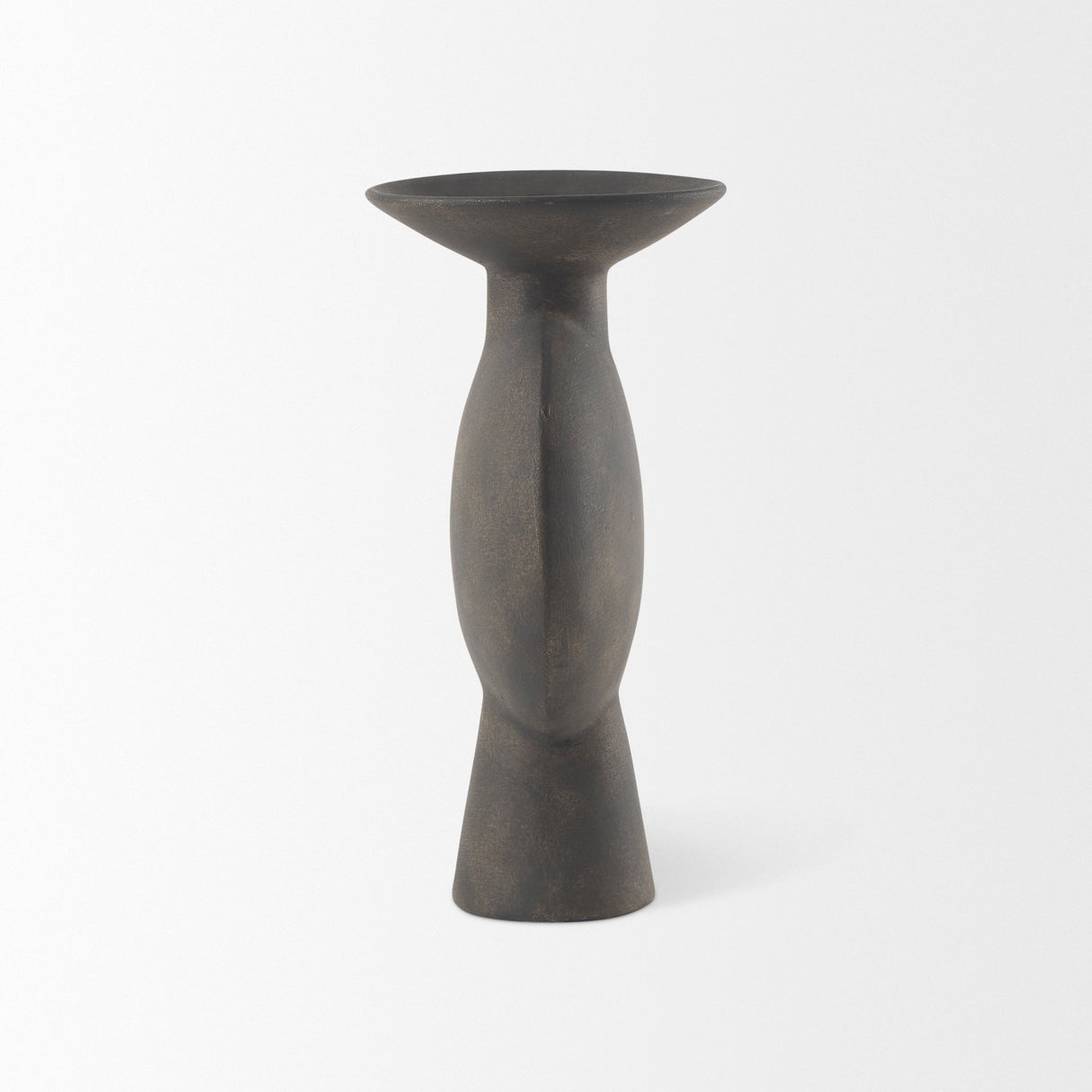 Kaz 6.7L x 5.5W x 11.2H Earthy Brown Ceramic Vase by Mercana at Eve Furniture