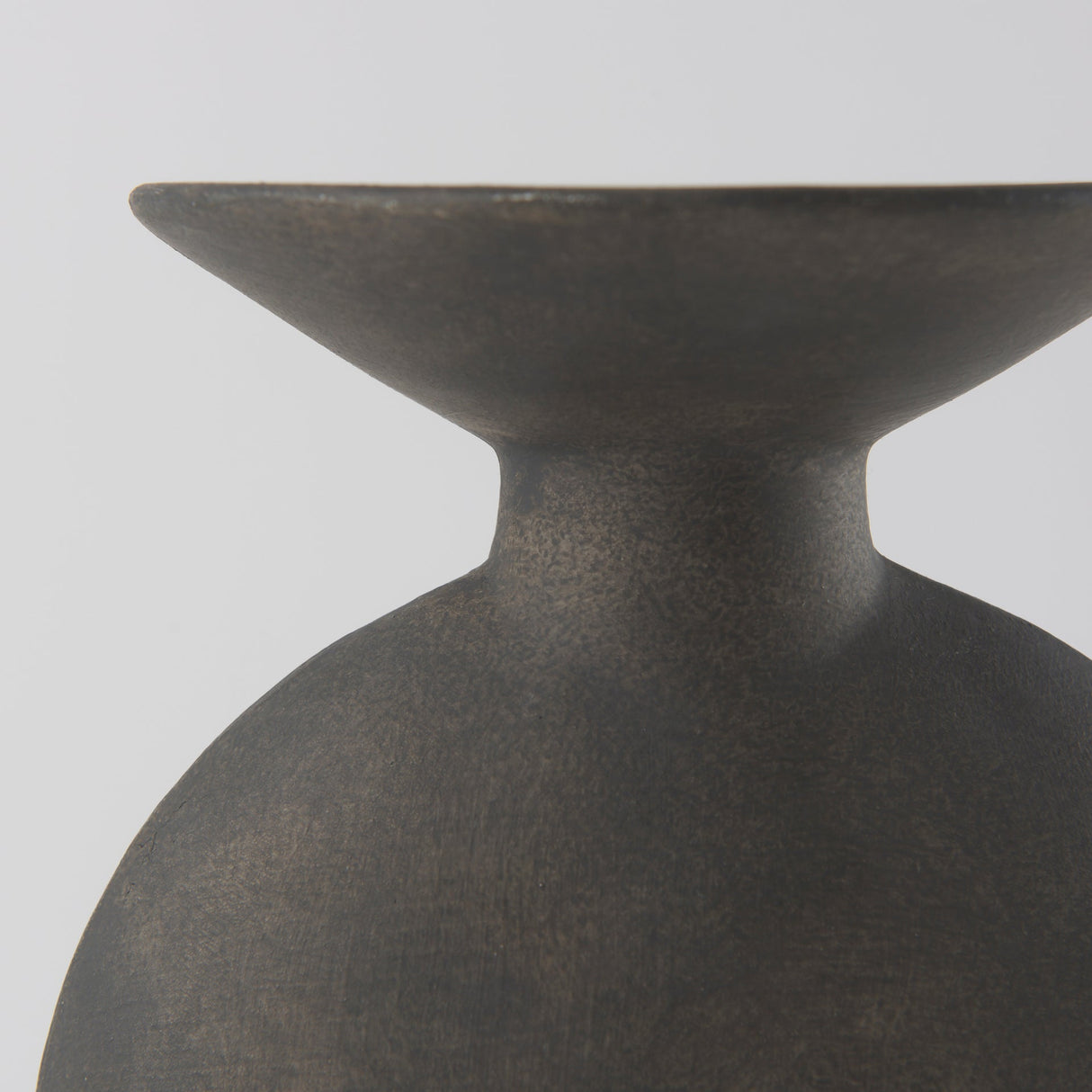 Kaz 6.7L x 5.5W x 11.2H Earthy Brown Ceramic Vase by Mercana at Eve Furniture