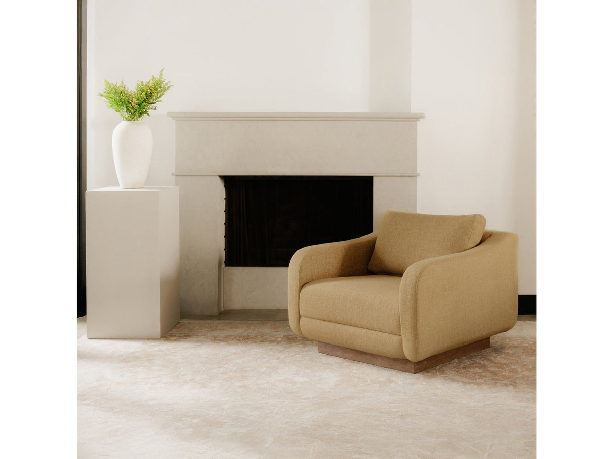 Keane Ochre Lounge Chair by Moe's Home at Eve Furniture