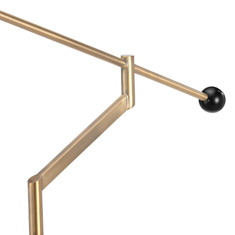 Keaton Gold/Black Floor Lamp by Crestview at Eve Furniture