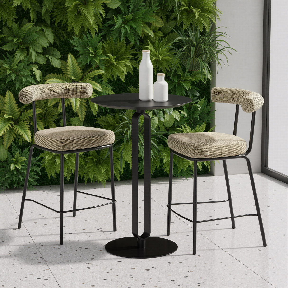 Kede Green Tweed Counter Stool by Zuomod at Eve Furniture