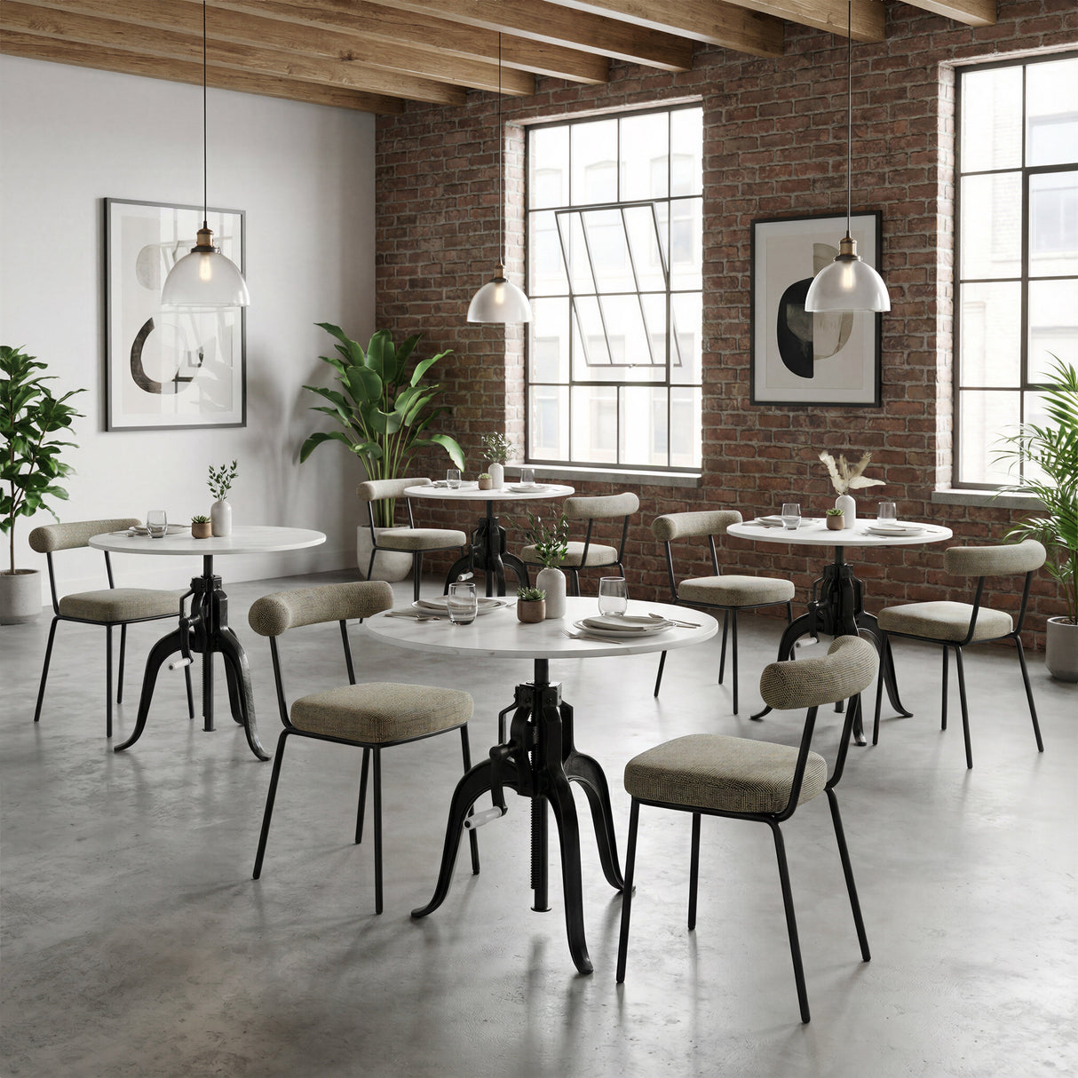 Kede Green Tweed Dining Chair (Set of 2) by Zuomod at Eve Furniture
