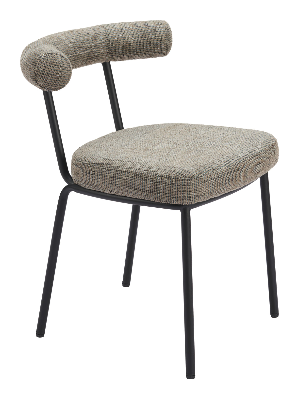 Kede Green Tweed Dining Chair (Set of 2) by Zuomod at Eve Furniture