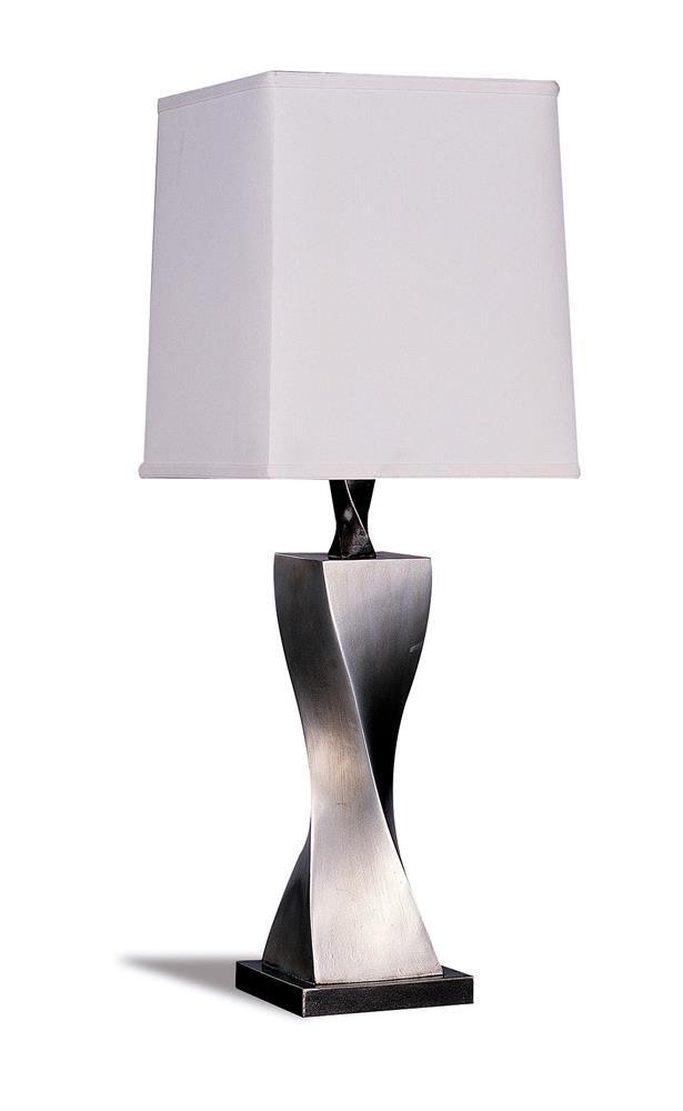 Keene White/Antique Silver Square Shade Table Lamps (Set of 2) by Coaster at Eve Furniture