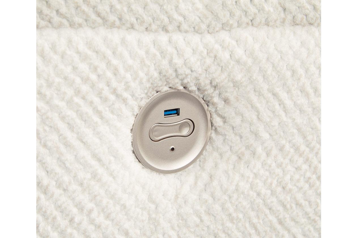 Keensburg Linen 3-Piece Power Reclining LAF Sectional by Ashley at Eve Furniture