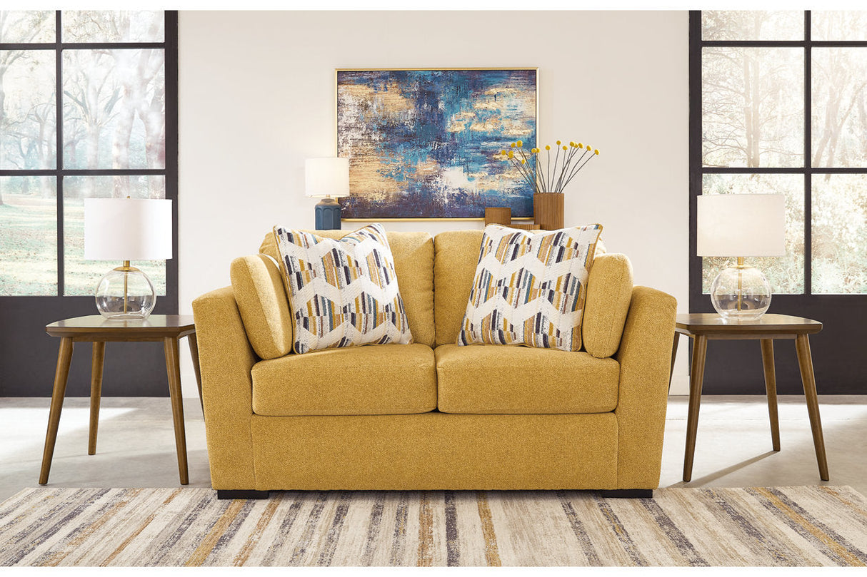 Keerwick Sunflower Living Room Set by Ashley at Eve Furniture