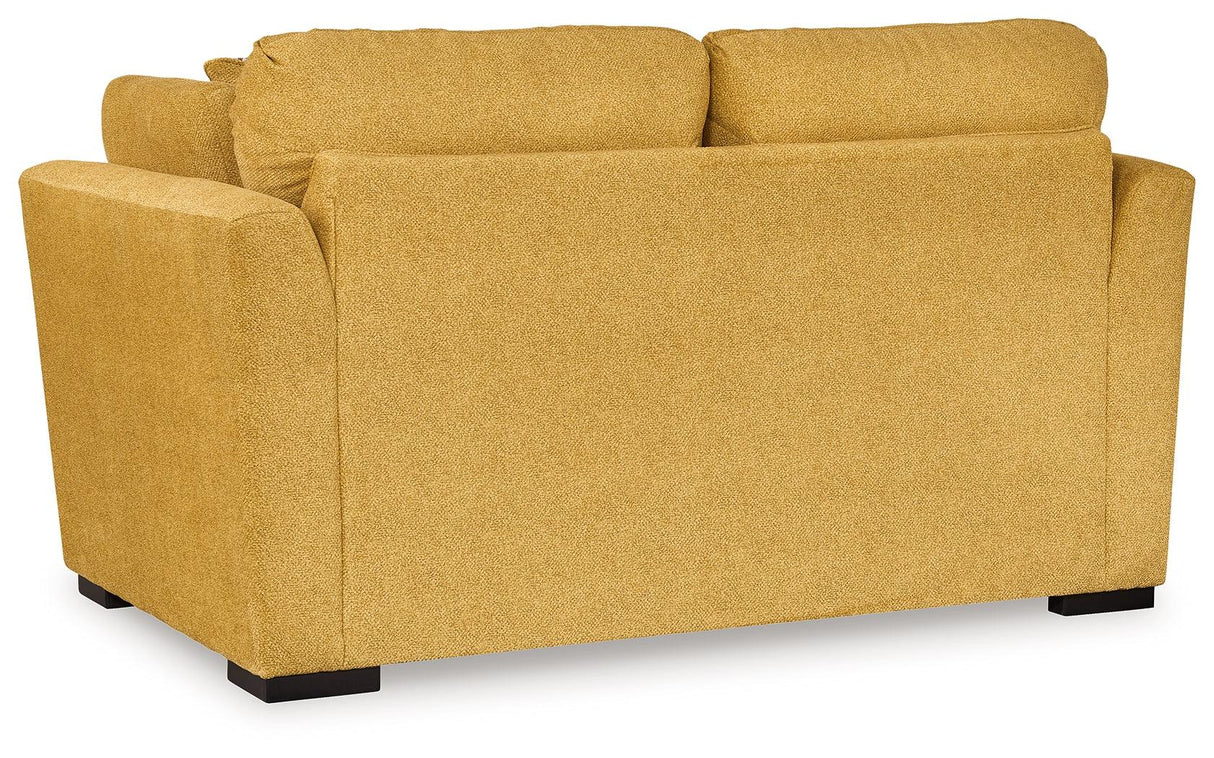 Keerwick Sunflower Loveseat by Ashley at Eve Furniture