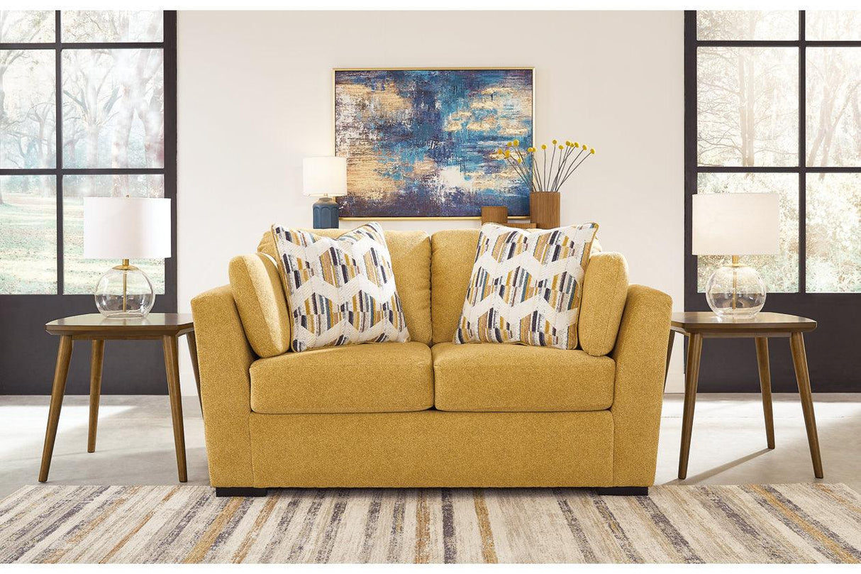 Keerwick Sunflower Sofa & Loveseat by Ashley at Eve Furniture