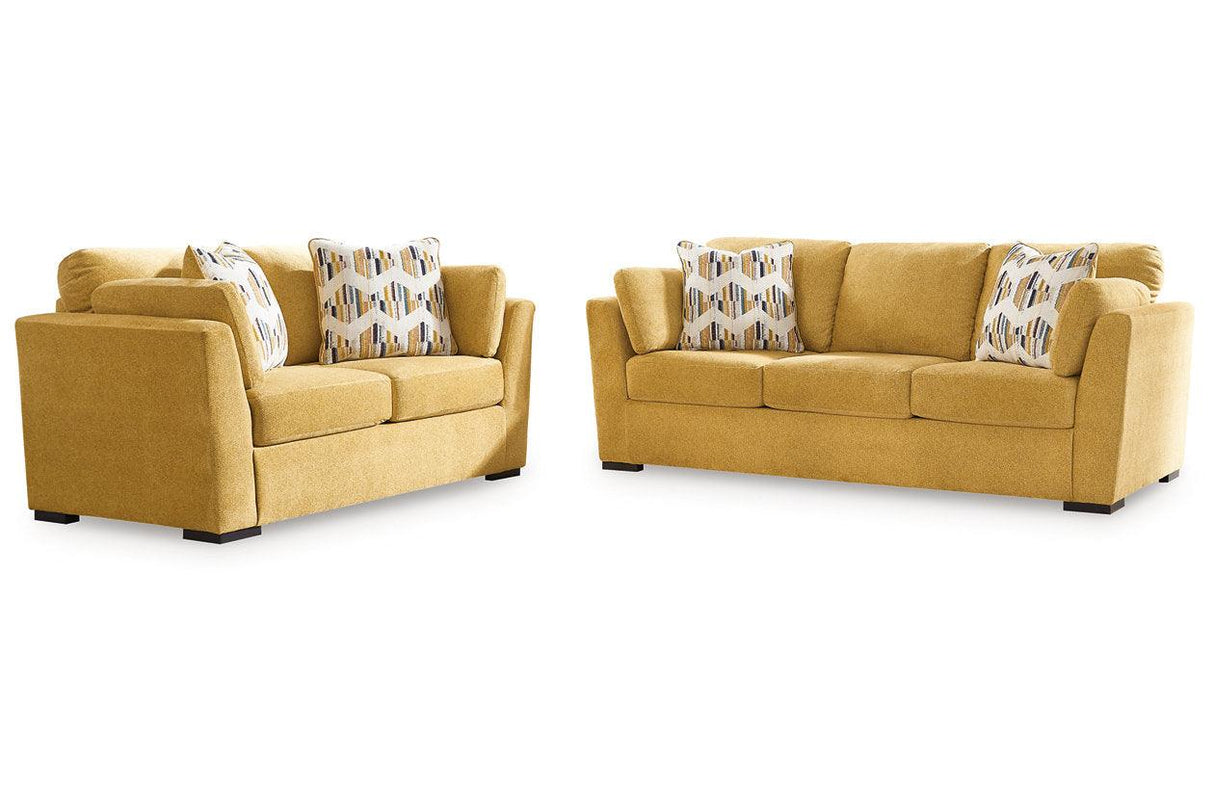 Keerwick Sunflower Sofa & Loveseat by Ashley at Eve Furniture