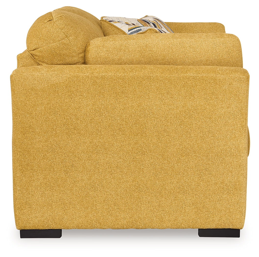 Keerwick Sunflower Sofa, Loveseat, Oversized Chair and Ottoman by Ashley at Eve Furniture