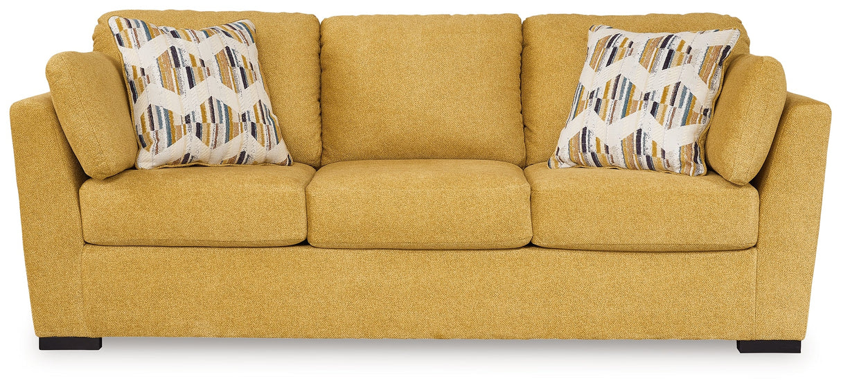 Keerwick Sunflower Sofa, Loveseat, Oversized Chair and Ottoman by Ashley at Eve Furniture
