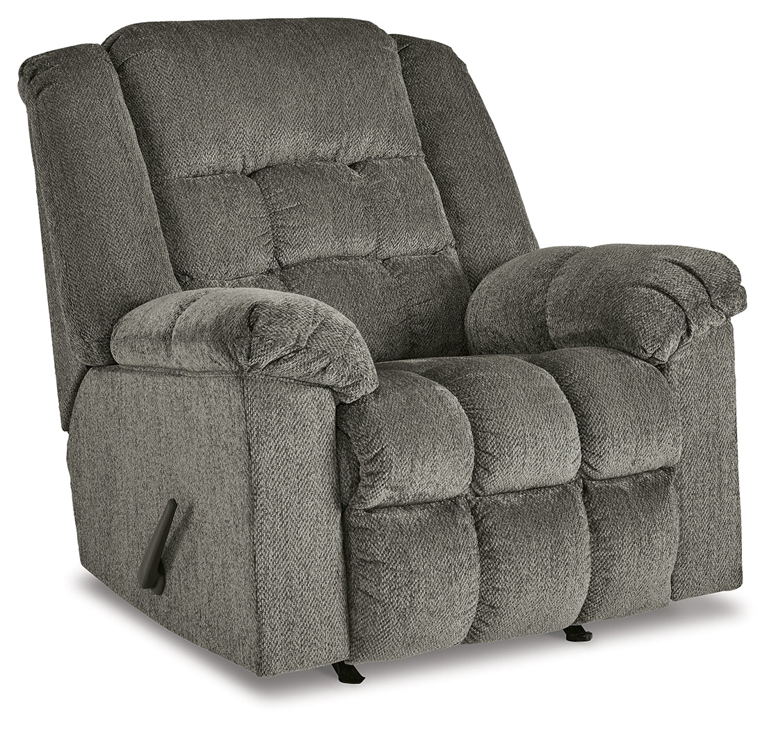 Kegler Putty Recliner by Ashley at Eve Furniture