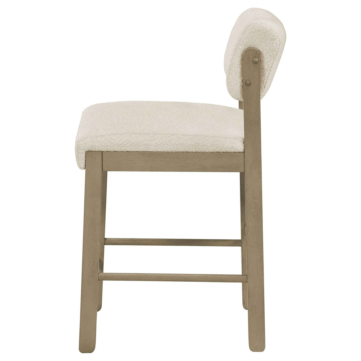 Kehoe Cream/Natural Oak Upholstered Counter Height Chair (Set of 2) by Coaster at Eve Furniture