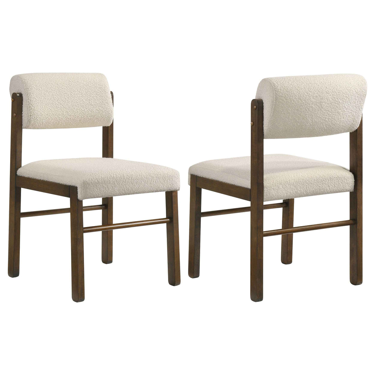 Kehoe Cream/Walnut Upholstered Dining Side Chair (Set of 2) by Coaster at Eve Furniture