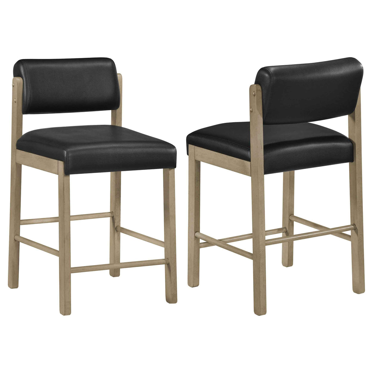 Kehoe Natural Oak/Black Upholstered Counter Height Chair (Set of 2) by Coaster at Eve Furniture