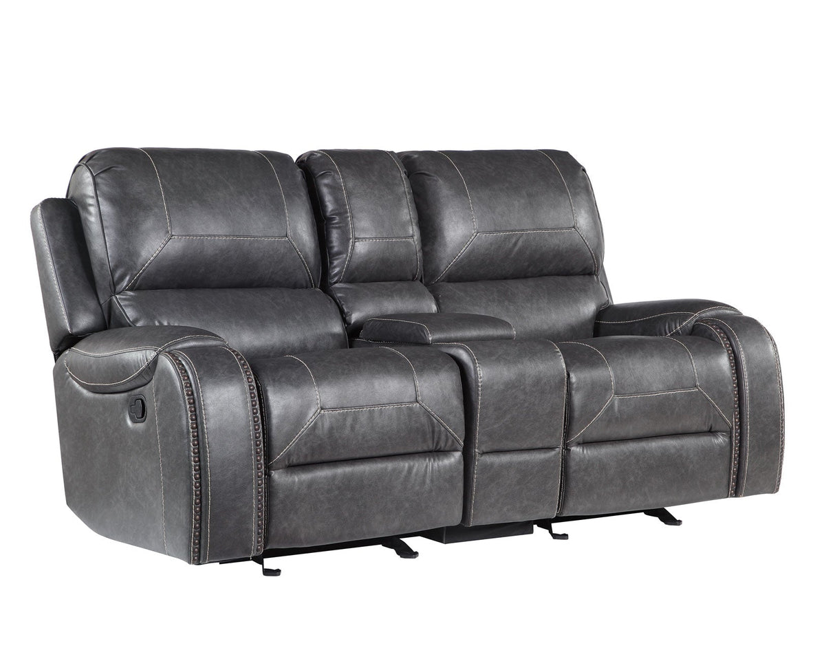 Keily Manual Glider Reclining Loveseat, Grey by Steve Silver at Eve Furniture