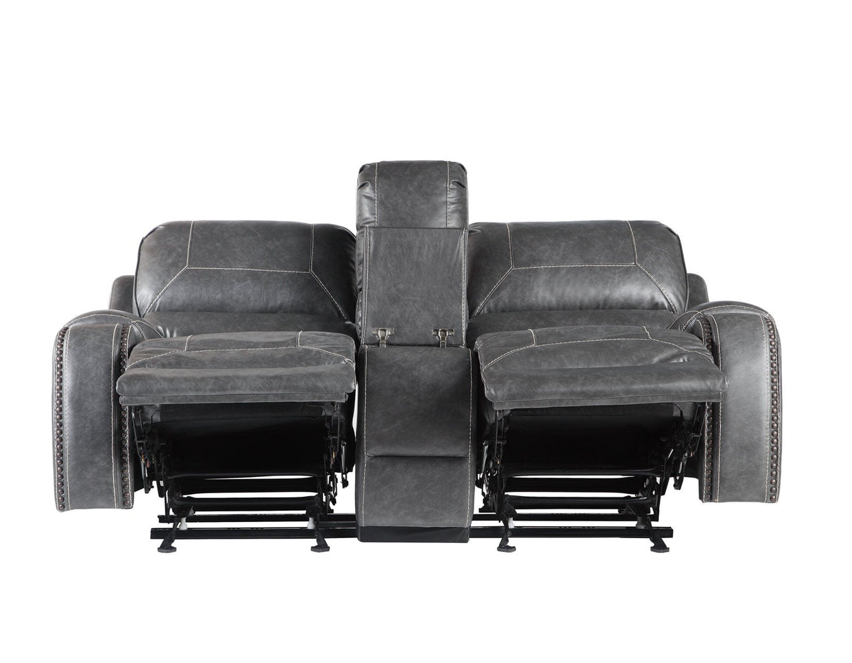 Keily Manual Glider Reclining Loveseat, Grey by Steve Silver at Eve Furniture