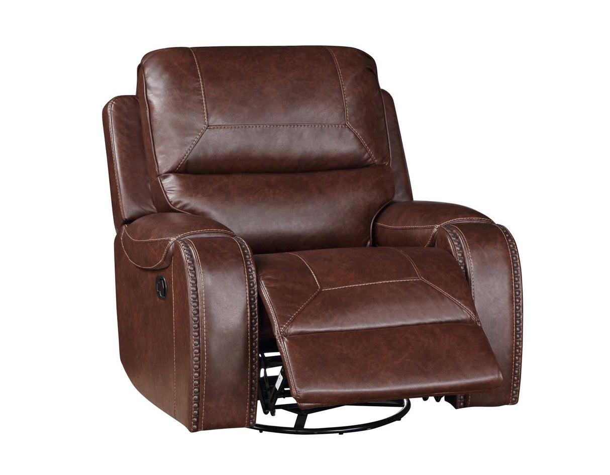 Keily Brown Manual Swivel Glider Recliner by Steve Silver at Eve Furniture