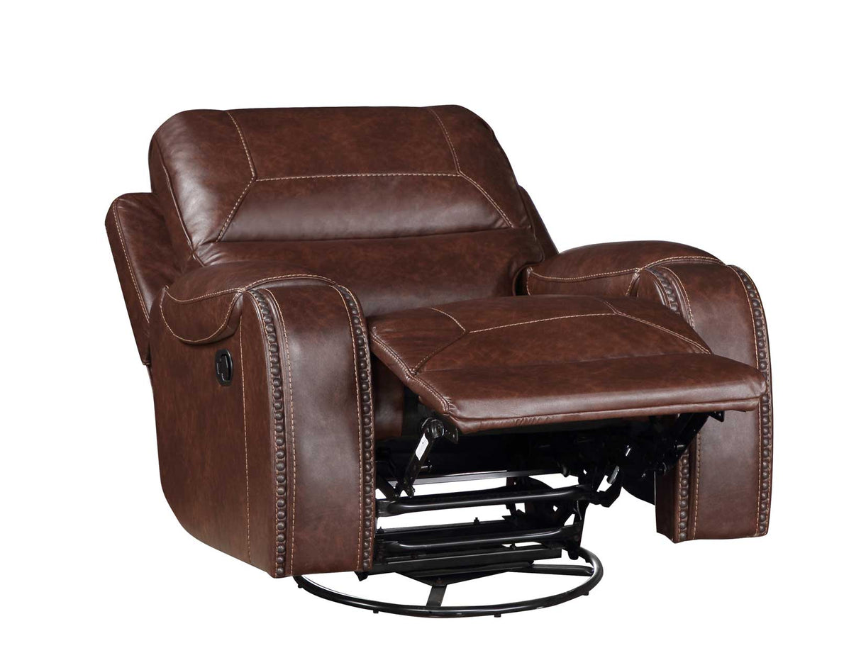 Keily Brown Manual Swivel Glider Recliner by Steve Silver at Eve Furniture