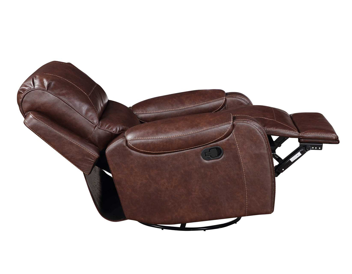 Keily Brown Manual Swivel Glider Recliner by Steve Silver at Eve Furniture