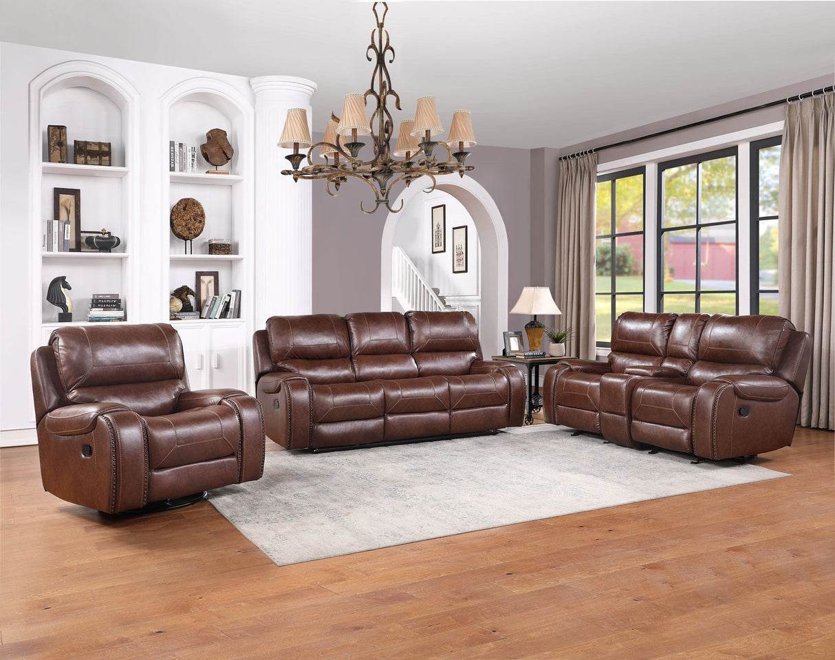 Keily Brown Manual Swivel Glider Recliner by Steve Silver at Eve Furniture