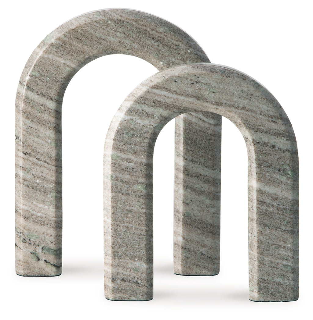 Keithton Taupe Sculpture Set by ASHLEY FURNITURE at Eve Furniture