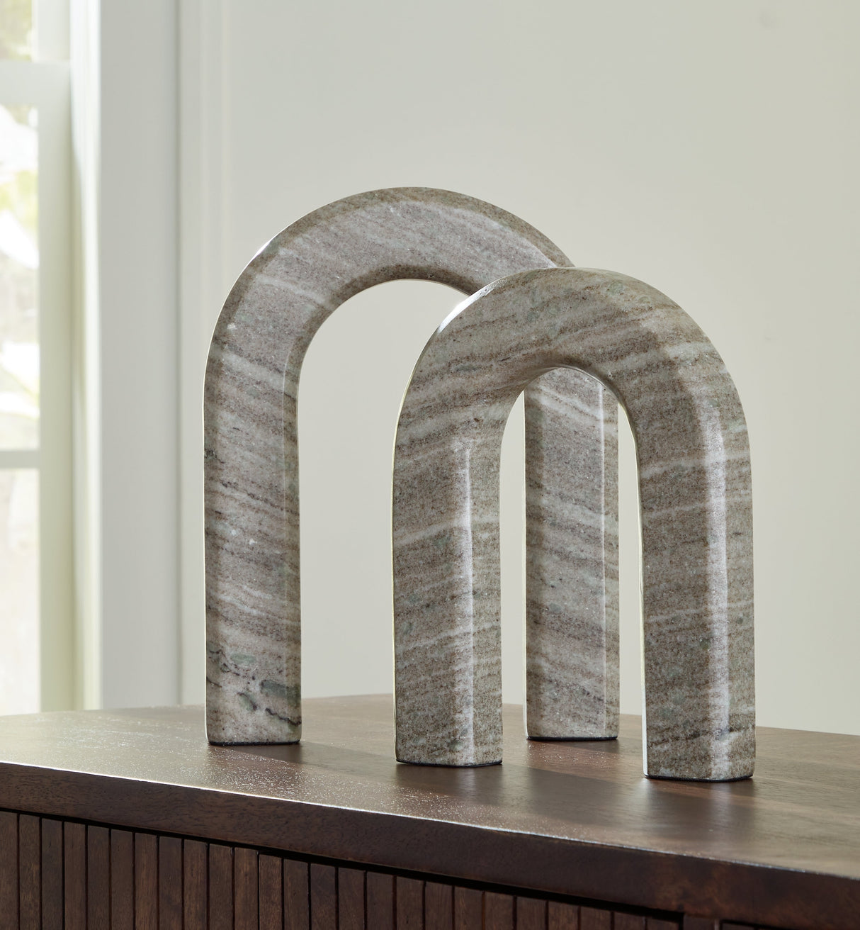 Keithton Taupe Sculpture Set by ASHLEY FURNITURE at Eve Furniture