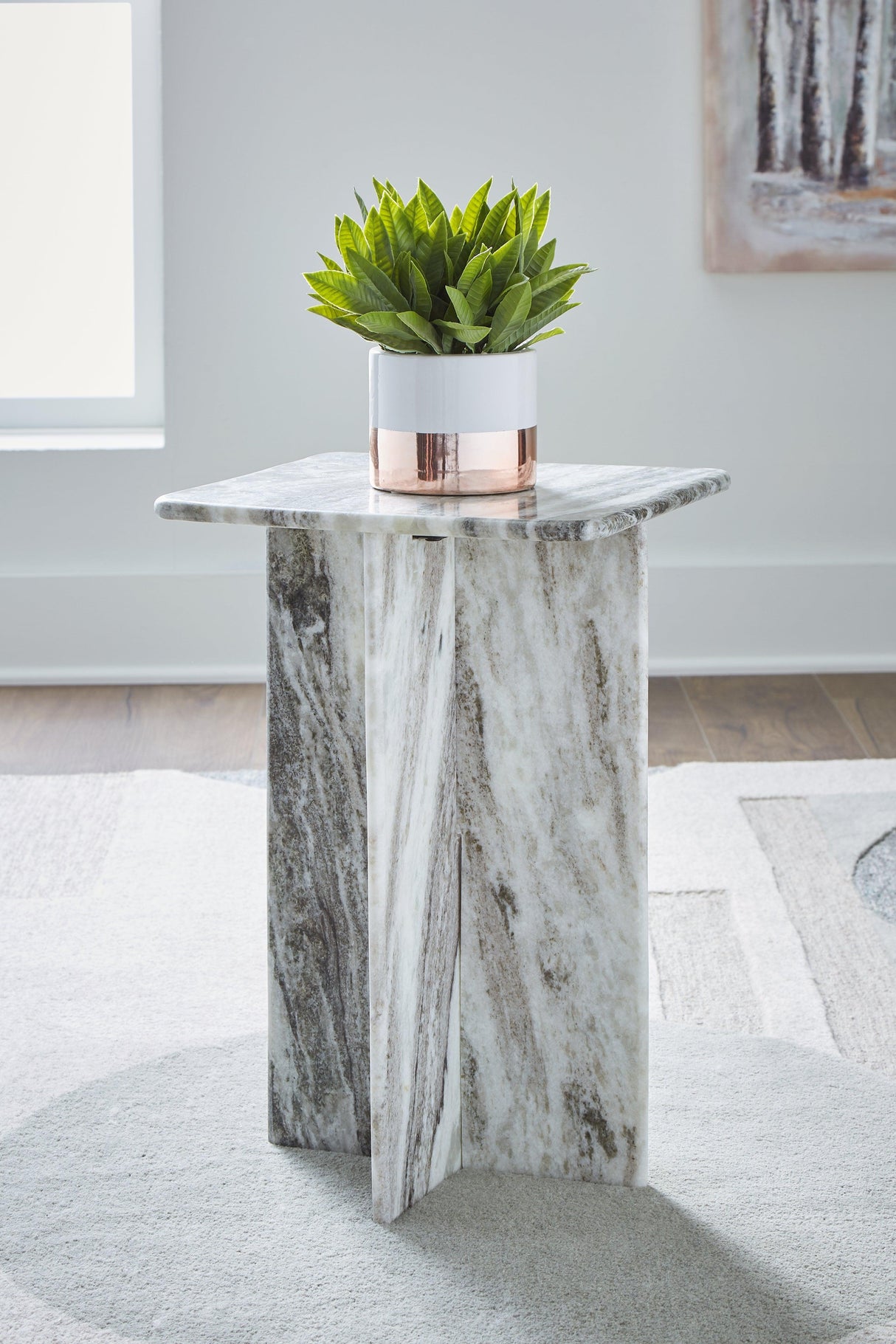 Keithwell Gray Accent Table by Ashley at Eve Furniture
