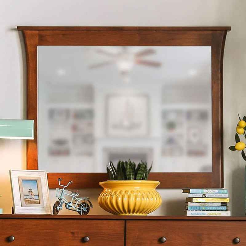 Keizer Dark Cherry Mirror by Furniture of America at Eve Furniture