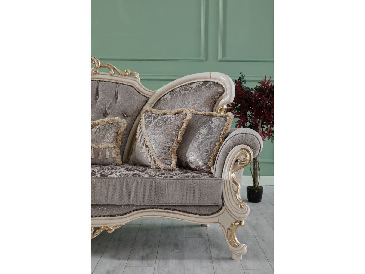 Kelebek Vizon Traditional Loveseat by Furnia at Eve Furniture