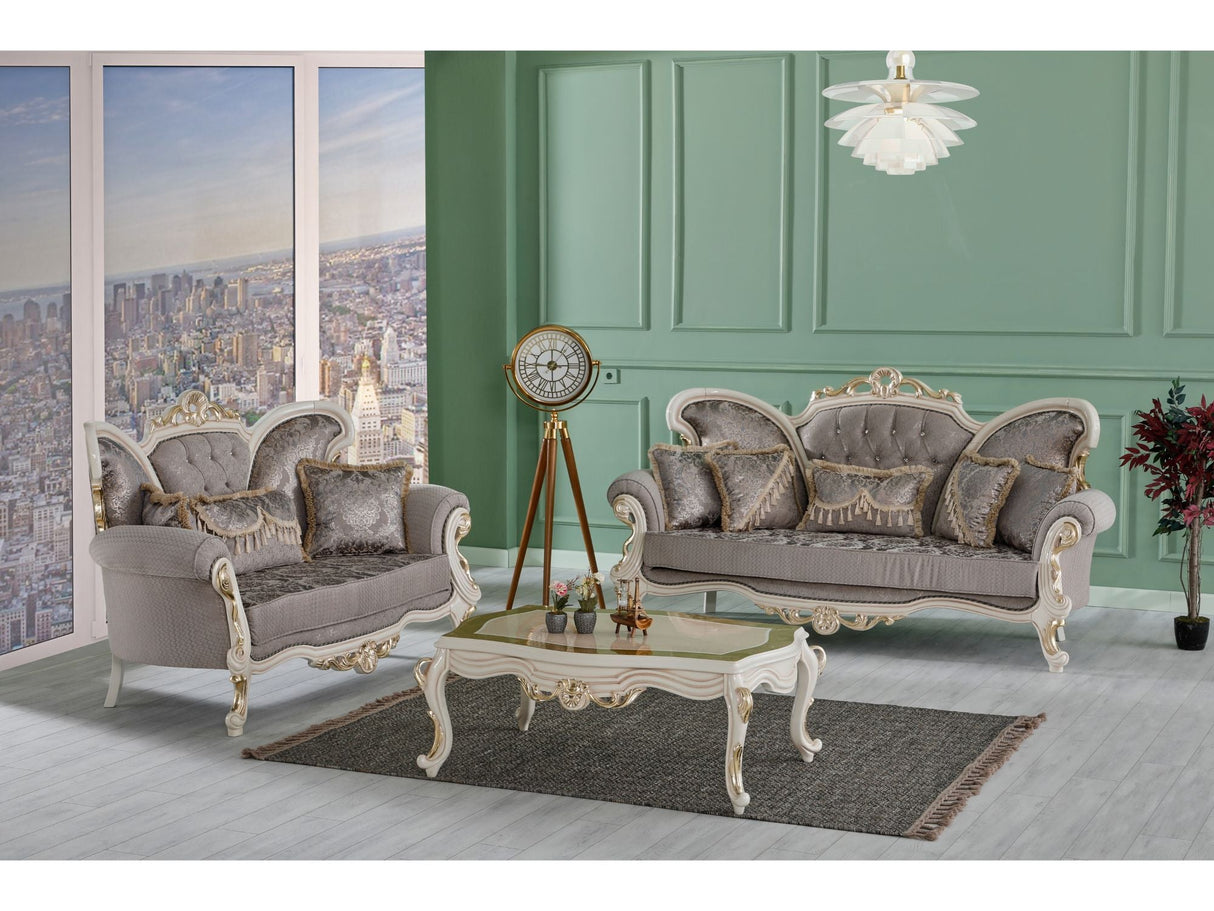 Kelebek Vizon Traditional Loveseat by Furnia at Eve Furniture