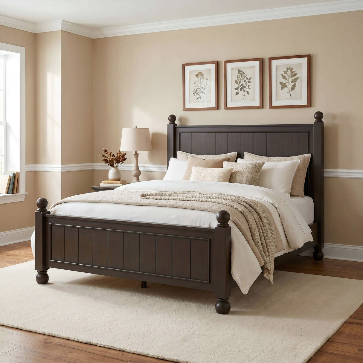 Kellie Bourbon California King Panel Bed