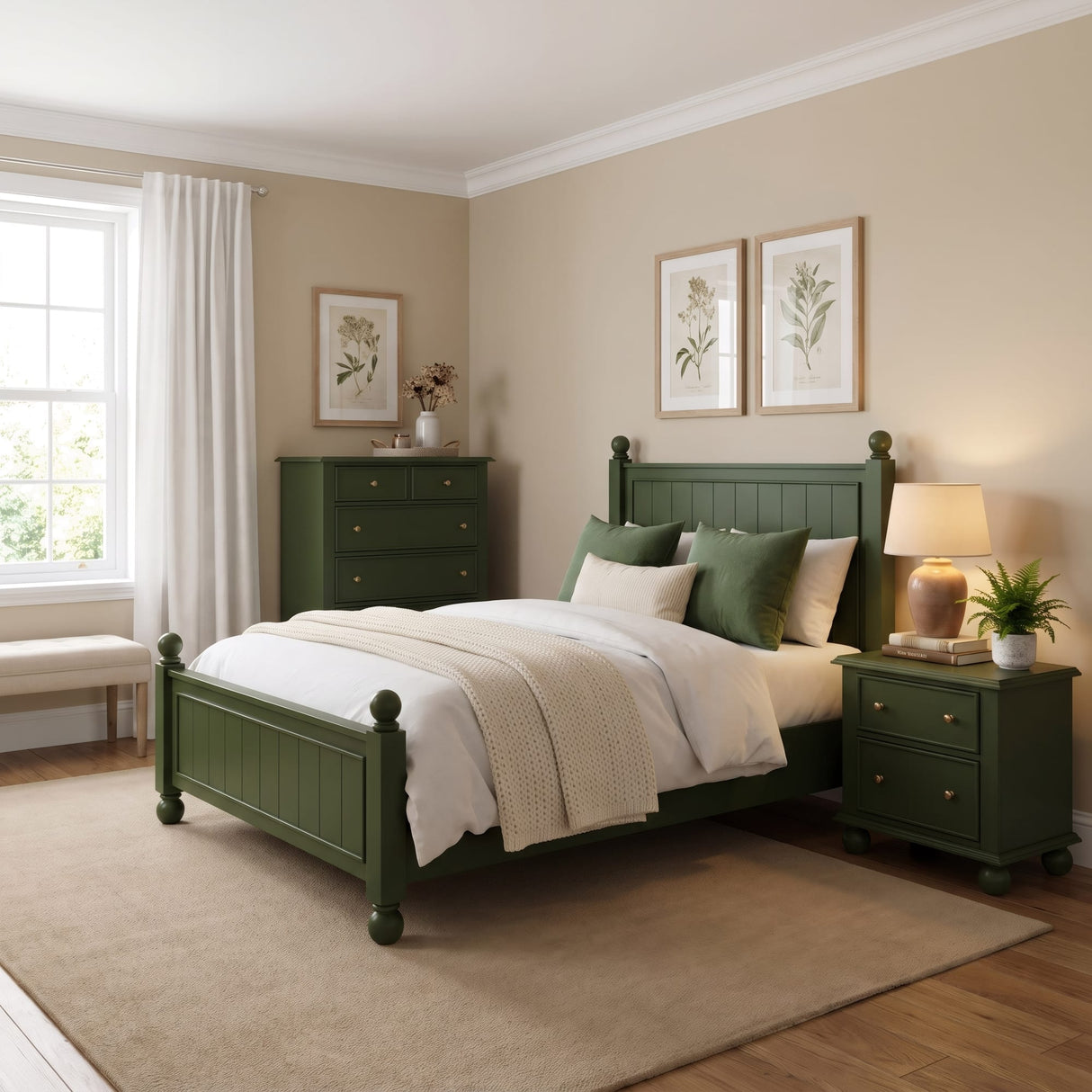 Kellie Juniper 2-Drawer Nightstand