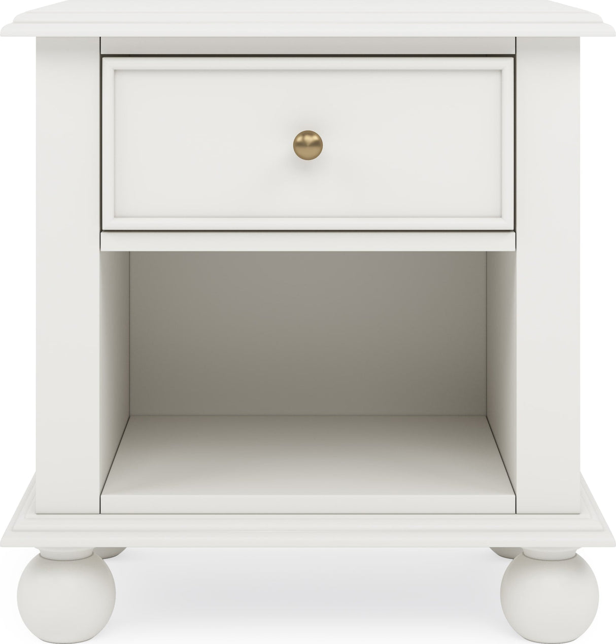 Kellie Milkstone 1-Drawer Nightstand by Modus Furniture at Eve Furniture