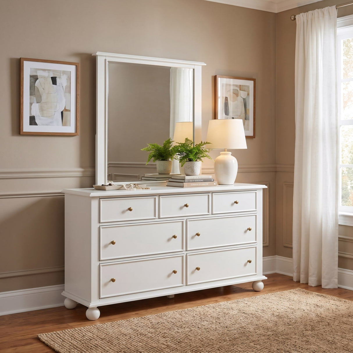 Kellie Milkstone 7-Drawer Dresser