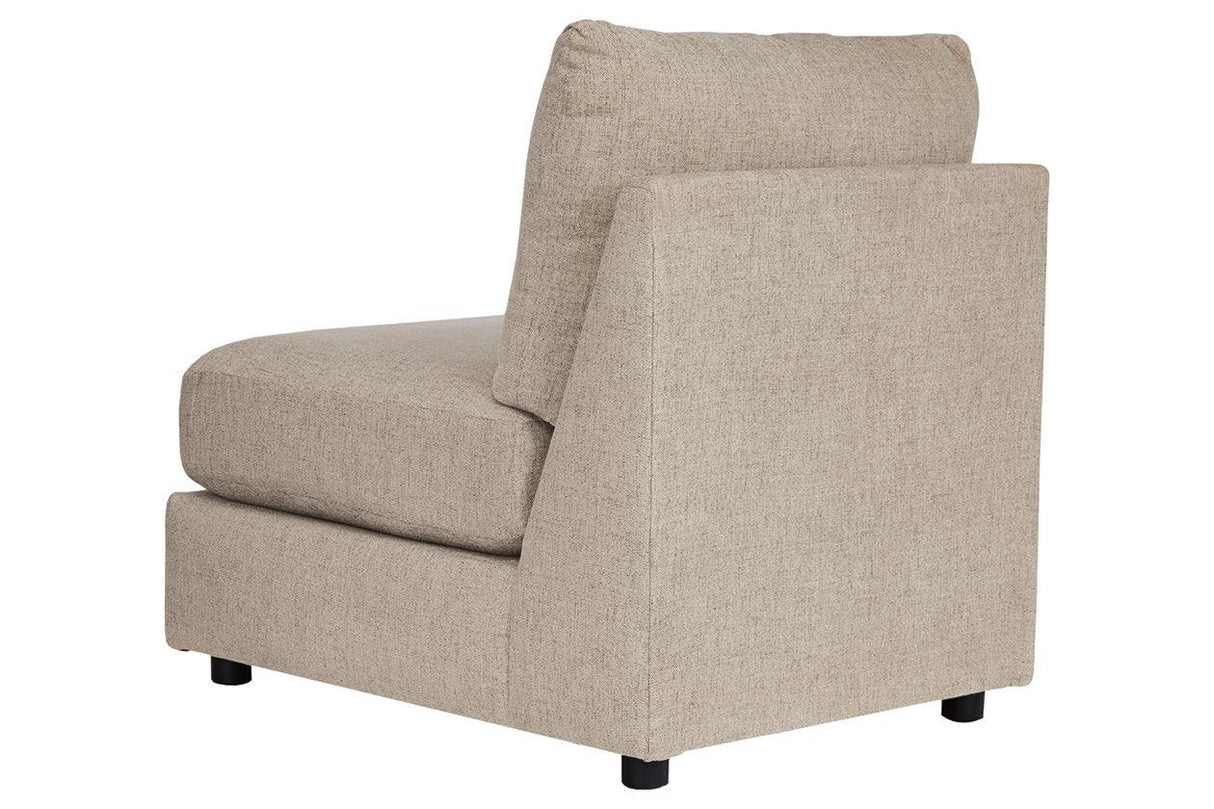 Kellway Bisque Armless Chair by Ashley at Eve Furniture