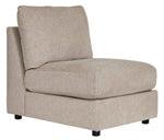 Kellway Bisque Armless Chair by Ashley at Eve Furniture