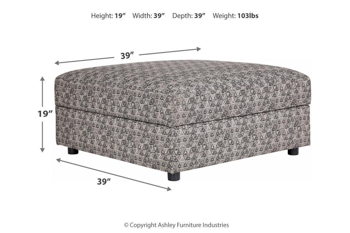Kellway Bisque Ottoman With Storage by Ashley at Eve Furniture