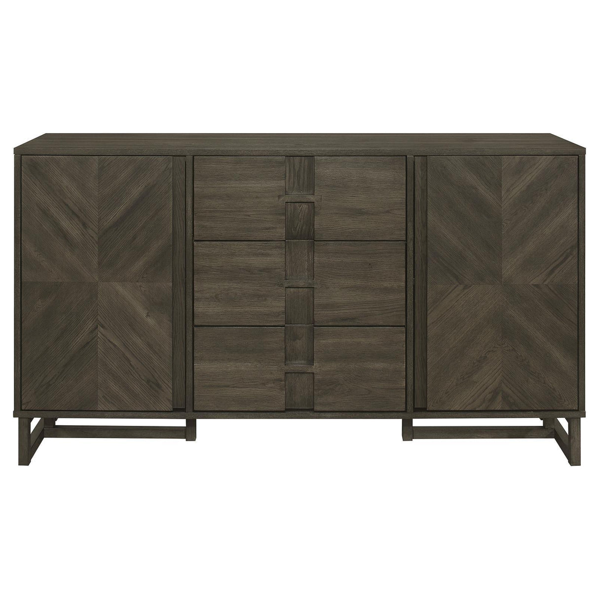 Kelly Dark Grey 3-drawer Storage Dining Sideboard Server by Coaster at Eve Furniture