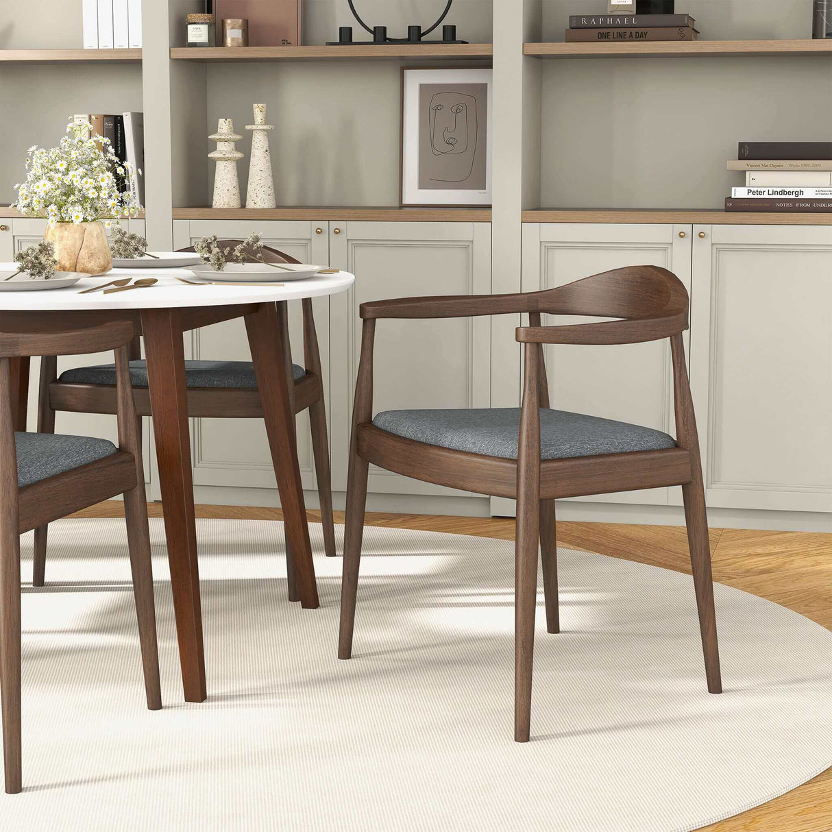 Kelly Grey Fabric Dining Chair by Ashcroft Imports at Eve Furniture