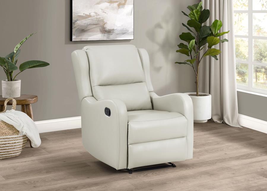 Kelsey Ivory Upholstered Recliner Chair by Coaster at Eve Furniture