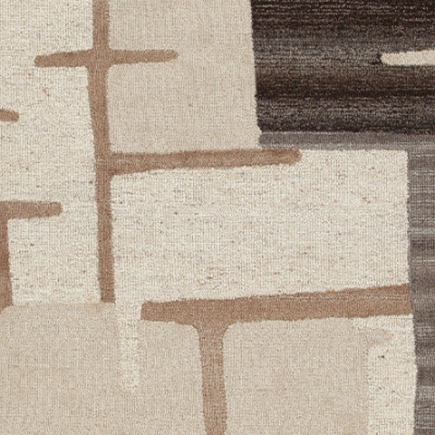 Kencher Beige/Brown Large Rug by Ashley at Eve Furniture