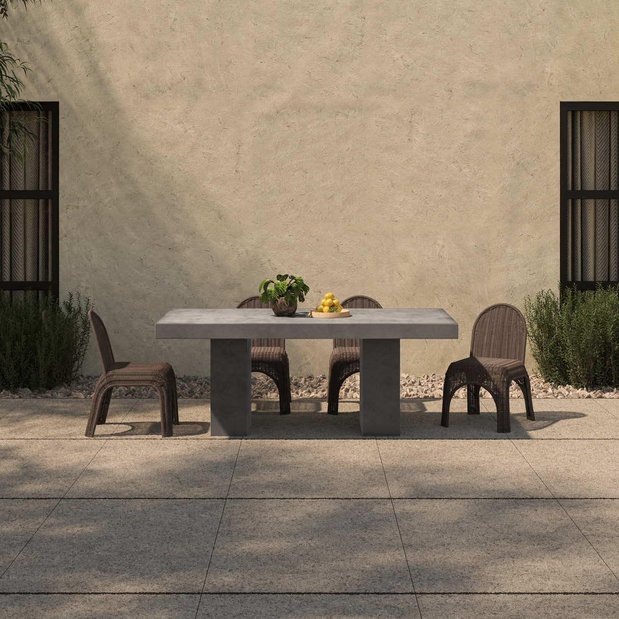 Kendall Brown Outdoor Dining Chair (Set of 2) by Moe's Home at Eve Furniture