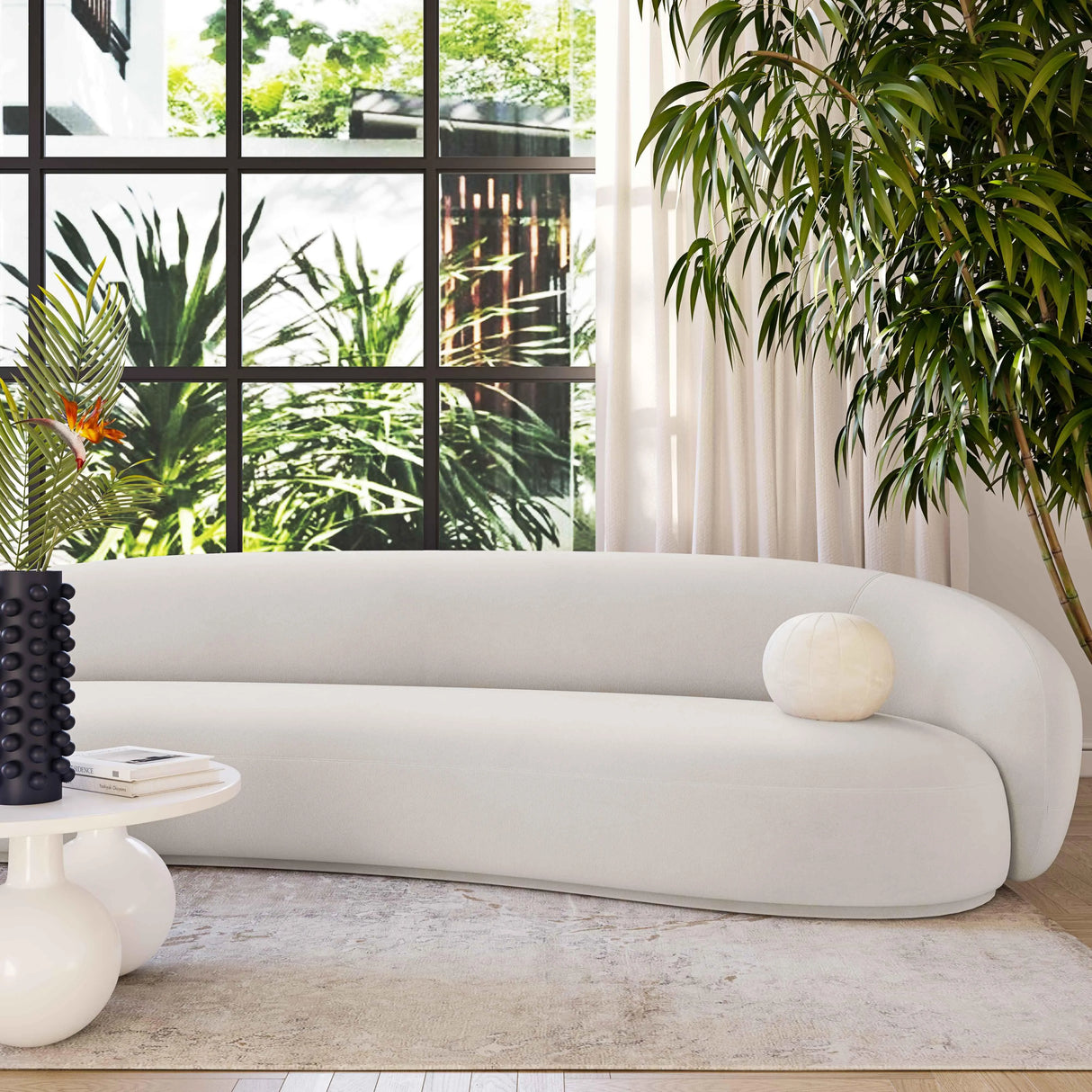 Kendall Velvet 120 Inch Sofa by TOV Furniture at Eve Furniture