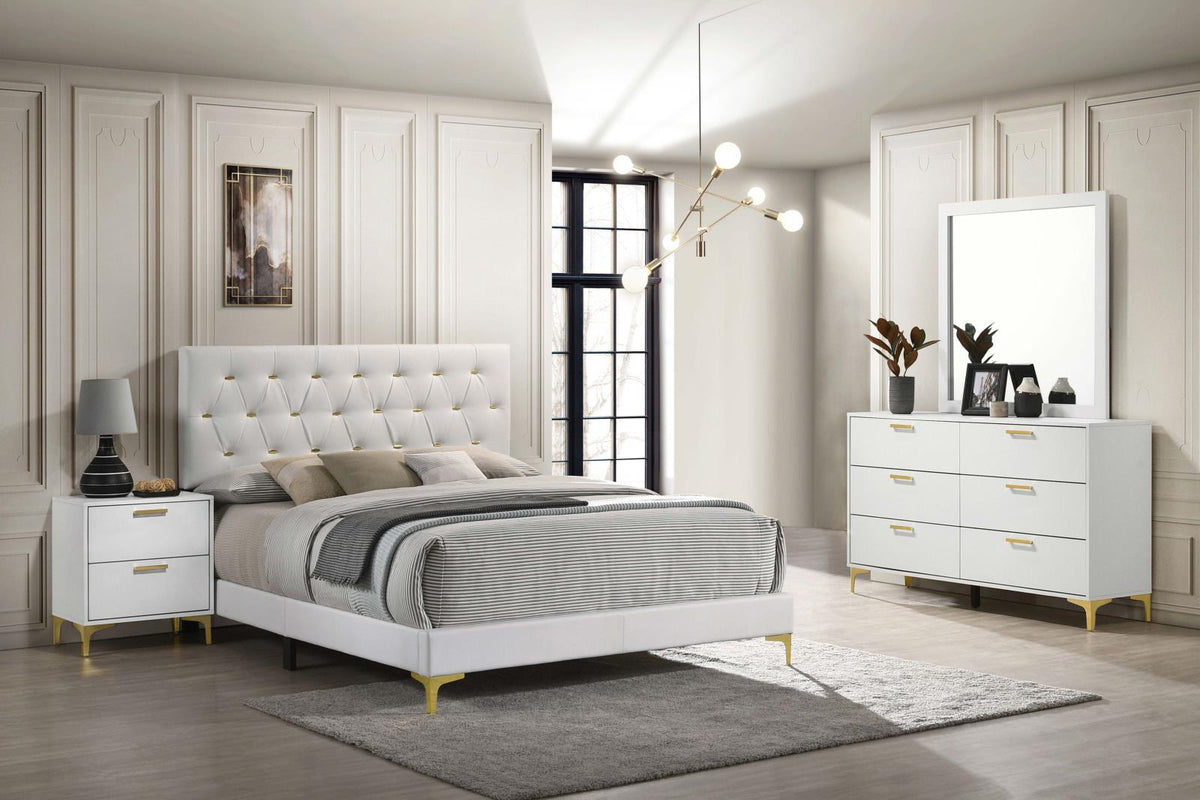 Kendall White 4-Piece California King Bedroom Set by Coaster at Eve Furniture
