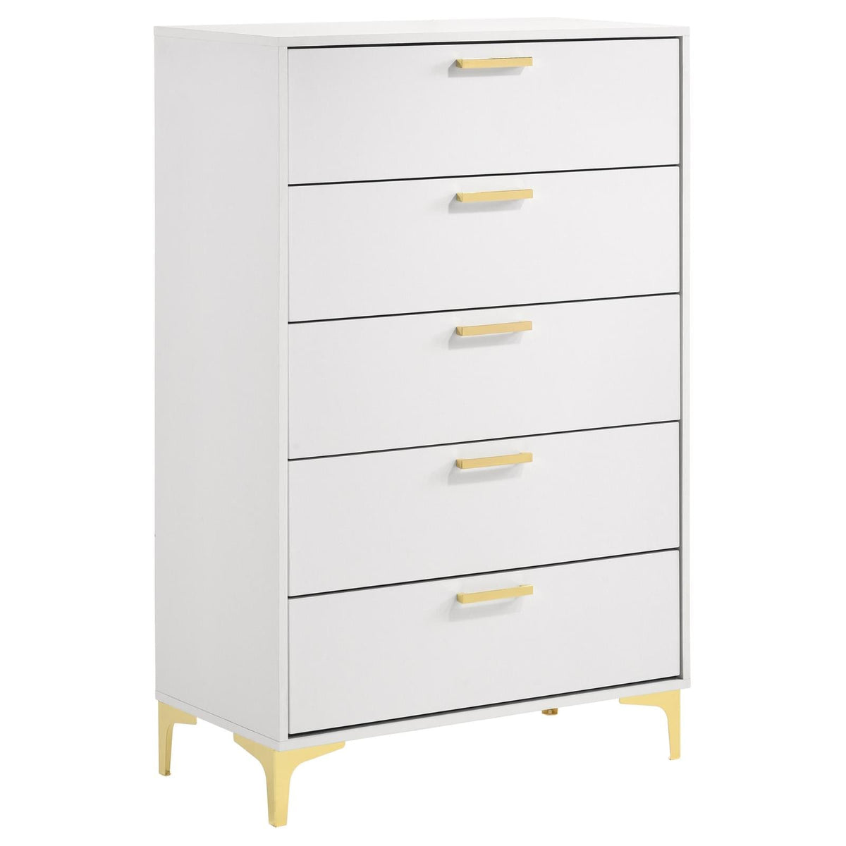 Kendall White 5-Piece California King Bedroom Set by Coaster at Eve Furniture